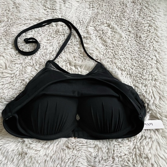 BNWT la Vie en Rose MESH High Neck Push-up Bikini Top Size S - Picture 4 of 7